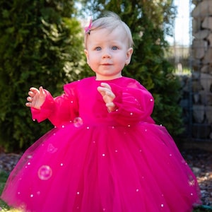 18 month pink dress Fuchsia Baby Dress 12 18 Month