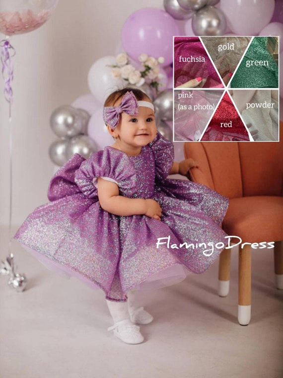 One year baby dress hot sale