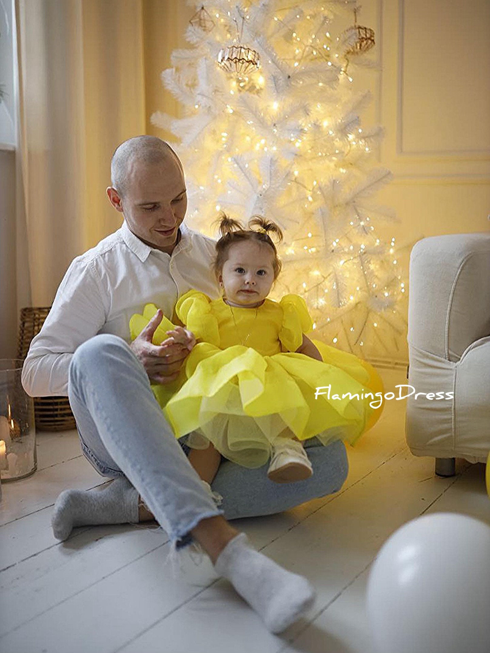 yellow christmas dress Standout in Colorful Dresses This Holiday Season