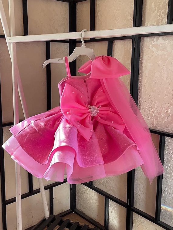 Bright Pink Dress Special Occasion Hot Pink Dress Birthday Party Dress  Elegant Ball Gown Puffy Sparkle Dress Fuchsia Dress - Etsy