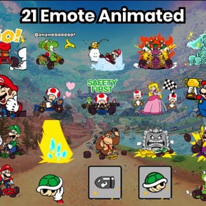 21x Mario Items Emoji Emotes Animated for Twitch - Mario Kart Item Emoji Emotes - Twitch Emotes - Discord Kick Youtube Twitch Emotes