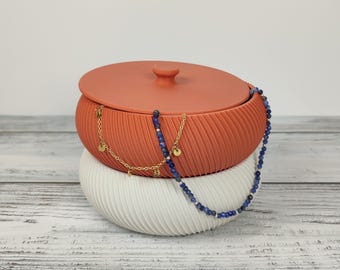 Schmuckbox, elegante Aufbewahrung für Ringe, Halsketten, Armbänder, Organizer Box, modernes Design, langlebiger Kunststoff