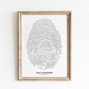 Jesus Thumbprint Art god's Fingerprint Printable , Modern Christian ...