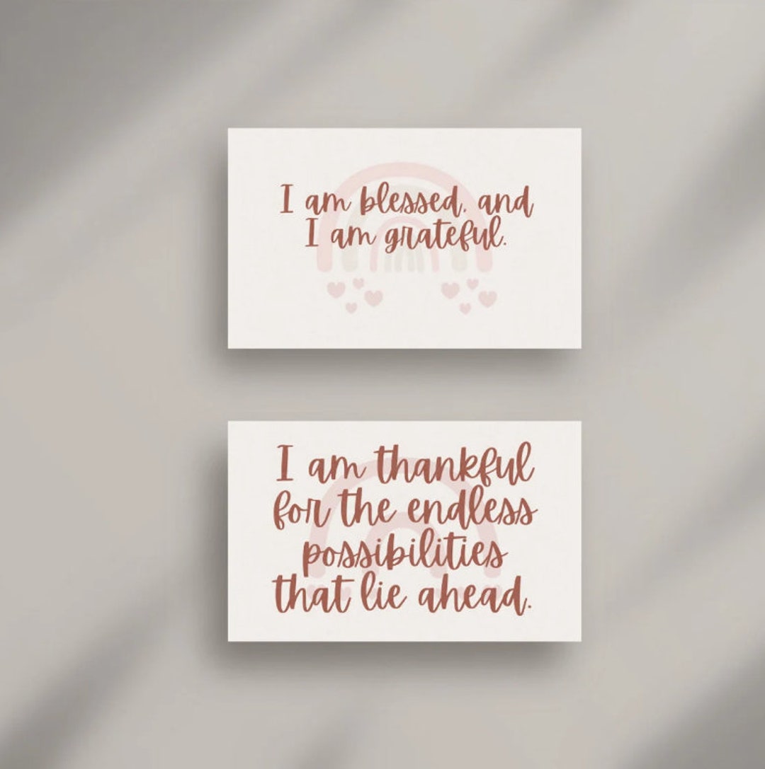 Gratitude Affirmation Cards Set - Cultivate Joy and Positivity - Etsy