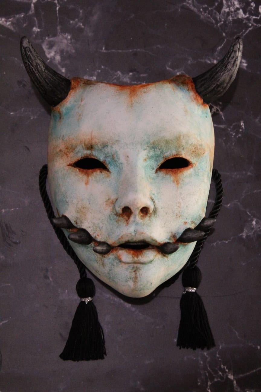 死神マスク、日本の民芸品、ハロウィンコスプレ、壁飾り - Etsy 日本