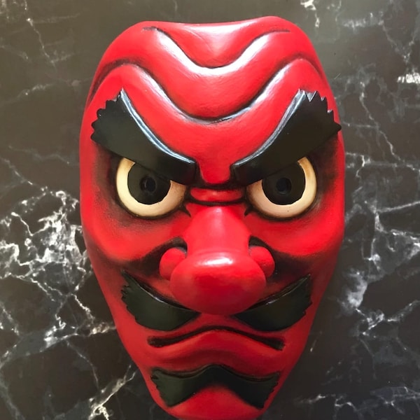 Urokodaki Japanese Anime Mask. Handmade with custom colors. Art for collection or cosplayer.