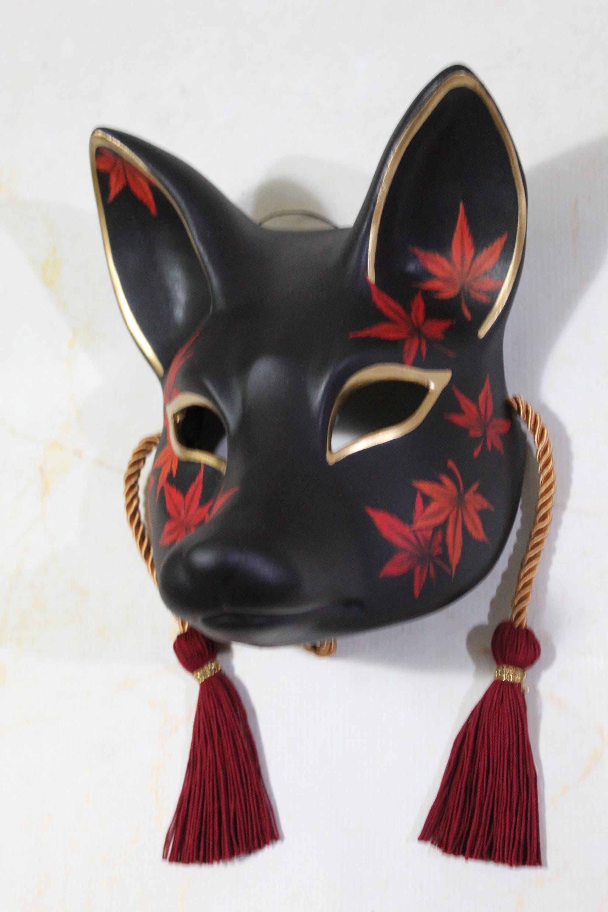 Buy Handmade Kitsune Mask: Japanese Folklore Fox Mask, Custom