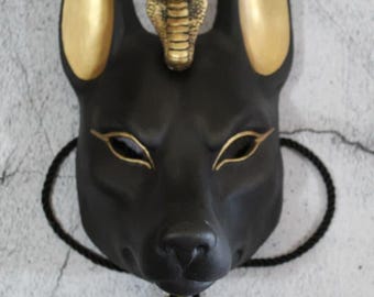 Máscara de Anubis: cosplay de dios egipcio, arte mitológico coleccionable