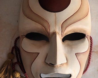 Amhno Japón mask  Anime . Handmade with custom colors. Art for collection or cosplayer.