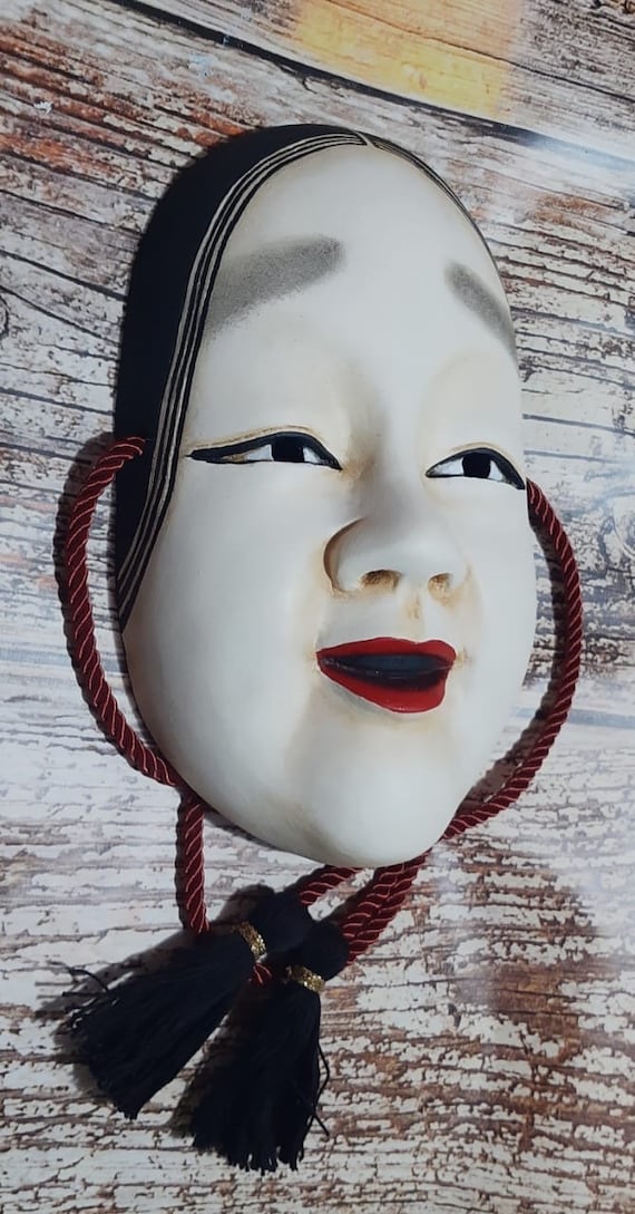 Handmade Ko-omote Mask: Traditional Japanese Noh Mask Art - Etsy