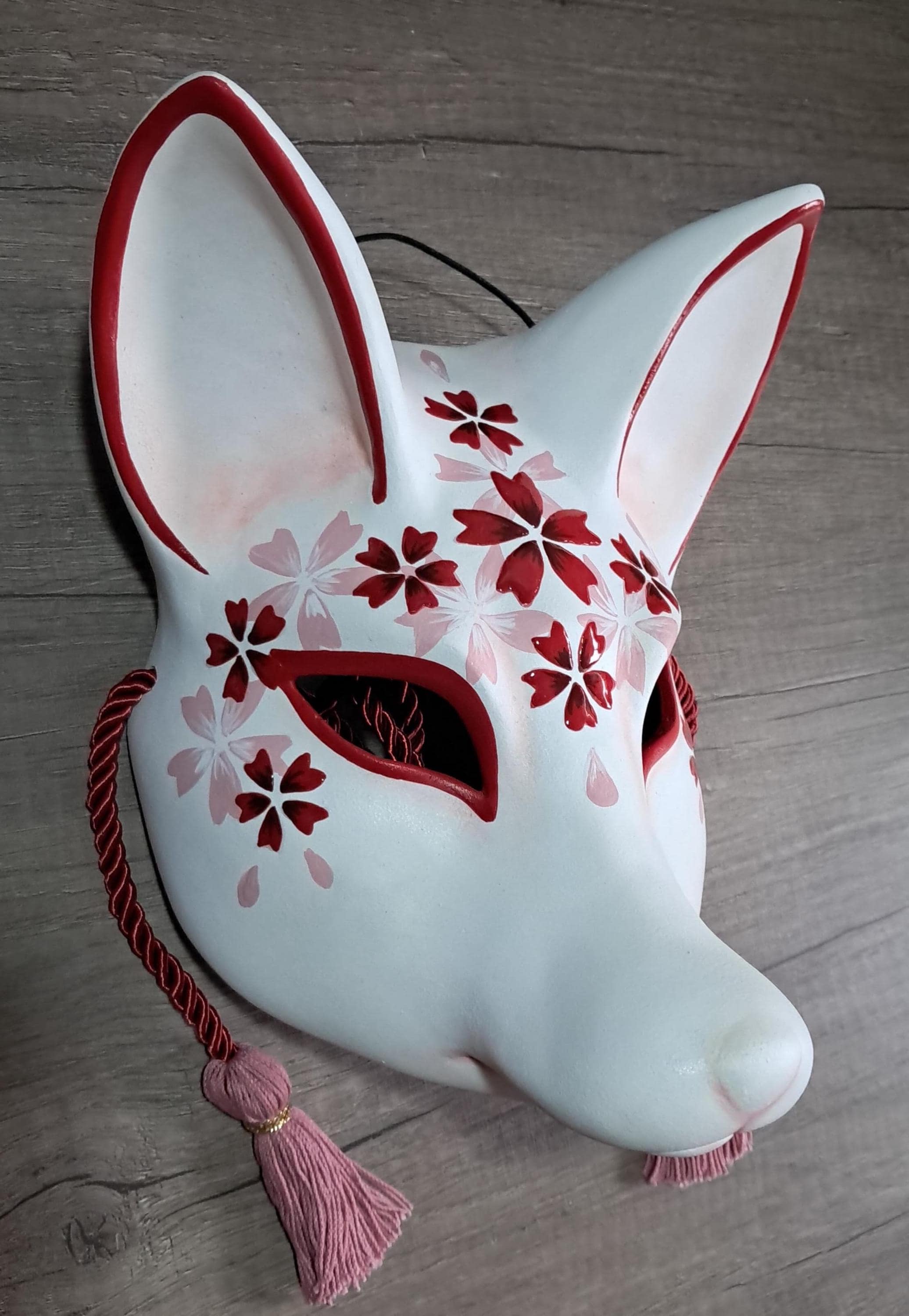 Handmade Kitsune Mask: Japanese Folklore Fox Mask, Custom Colors - Etsy, image size:2072x3000