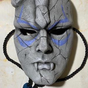 Japanese mask  Anime . Handmade simil stone Japanese Jo. Art for collection or cosplayer Jo’.