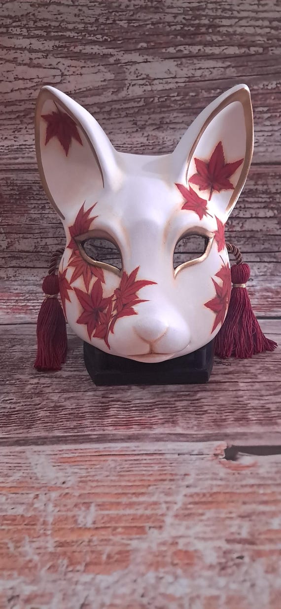 Buy Handmade Kitsune Mask: Japanese Folklore Fox Mask, Custom