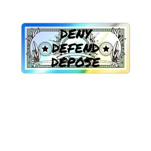 DDD Dollar Bill - Holografisch gestanzte Aufkleber