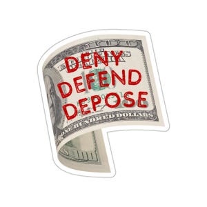 DDD Hundred Dollar Bill - Kiss-Cut Stickers