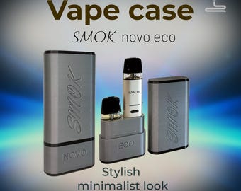 Étui pour cigarette électronique SMOK Novo Eco. Étui de protection élégant et minimaliste. Support de voyage hygiénique pour la cartouche et l'appareil. Un cadeau original pour les vapoteurs.