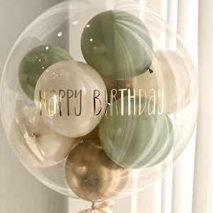 Gepersonaliseerde heliumballon | transparante ballon | 45 cm verrassingsballon | Origineel verjaardagscadeau | Snelle levering in Frankrijk
