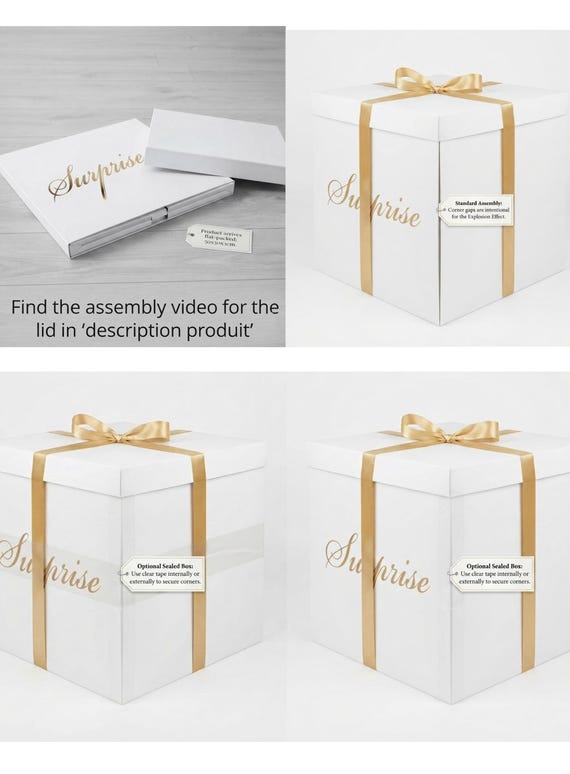 Individuell gestaltete leere XXL-Box | Riesige Überraschungsbox | Personalisierte Geburtstagsballonbox | Geburtstagsdekoration | Geschenkbox mit individuellem Namen