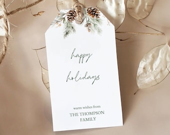 Holiday Card Template, Modern MinimalistHoliday Card Template, Holiday Cards, Christmas Card Template, Instant Download