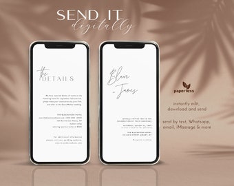 Electronic Wedding Invitation, Wedding Digital, Wedding Digital Invitation,Details, Wedding Evite, Smartphone Invitation, #Havana