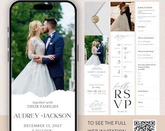 Interactive Wedding Web Invitation: RSVP, Map & Countdown Timer