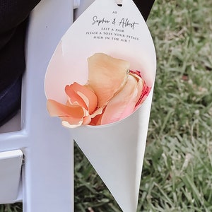 Soporte de cono de confeti para decoración de boda, caja de soporte de conos  de confeti de papel Kraft, bandeja de flores falsas, conos de papel de boda