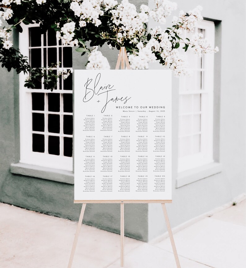 Wedding Seating Card Template Printable Seating Cards Minimalist Wedding Seating Card Template Printable Seating Cards Minimalist