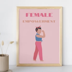 Art print: women&#39;s power | Female Empowerment | Poster pink | Poster woman | Motivation | saying | Positive Mindset | Poster Minimalist