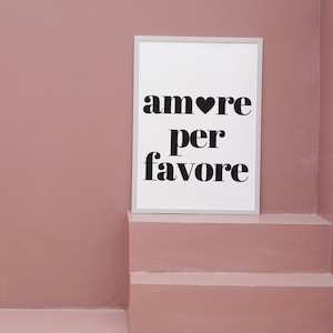 Art Print: Love | Typography | Minimalist Poster | Black White | Poster living room | Wall decoration