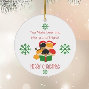 Teacher Christmas Ornament, Thank You Teacher Christmas Ornament, Gift for Teacher, Teacher Appreciation Gift, Christmas Gift for Teacher