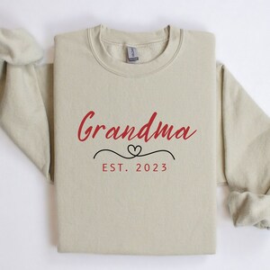 Custom Grandma Sweatshirt Personalized Grandma Sweatshirt Nana Sweatshirt Custom Sweatshirt With Date Grandma Gift Birthday Gift For Grandma
