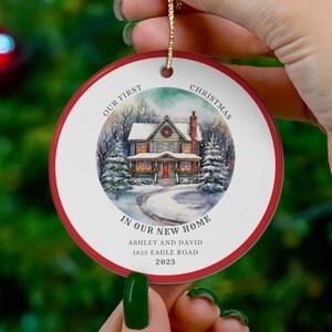 New Home Ornament Personalized New Home Ornament Custom New Home Ornament First Christmas In Our New Home Ornament New House Ornament
