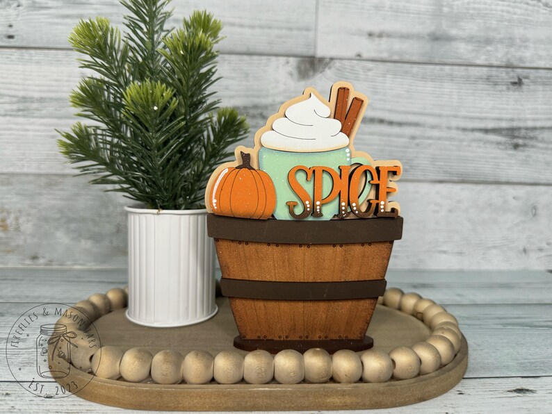 TINY PUMPKIN SPICE Insert, Interchangeable Flower Basket, Flowerpot