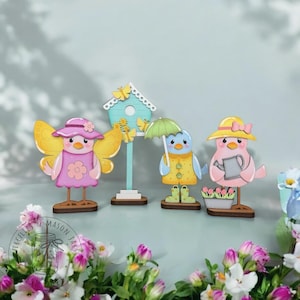 Love Birds Spring Shelf Sitters, Spring and Easter Decor, Sold individually or as a Set
