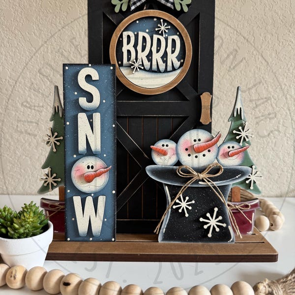Snowmen | Front Porch 3” Round Interchangeable
