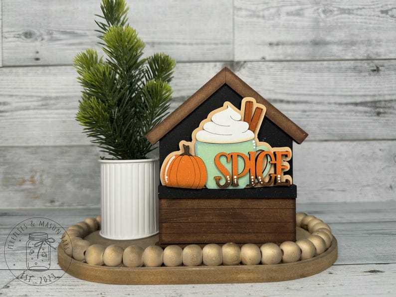 TINY PUMPKIN SPICE Insert, Interchangeable Flower Basket, Flowerpot