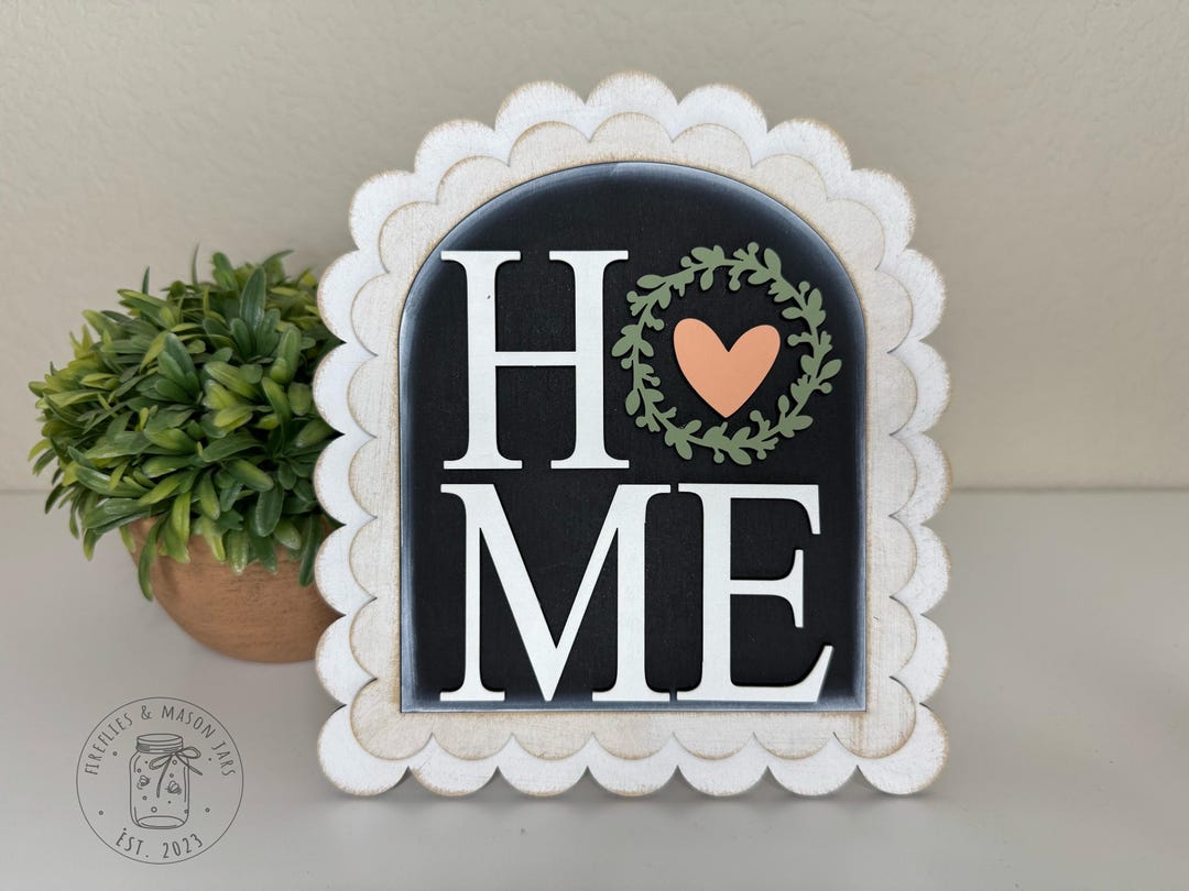 Small Arched Boho HOME Sign - Etsy
