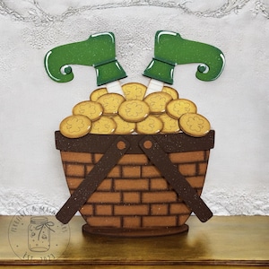 TINY POT o’ GOLD, Interchangeable Flower Basket, Flowerpot, Market Stand, Apple Basket, Tiny Car
