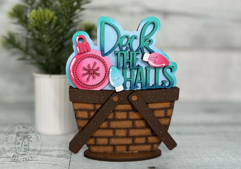 TINY DECK the HALLS, Interchangeable Flower Basket, Flowerpot, Market