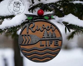 River Life Christmas Ornament, Frio River, Guadeloupe River, Float the River Keepsake, Summer Float Group Trip