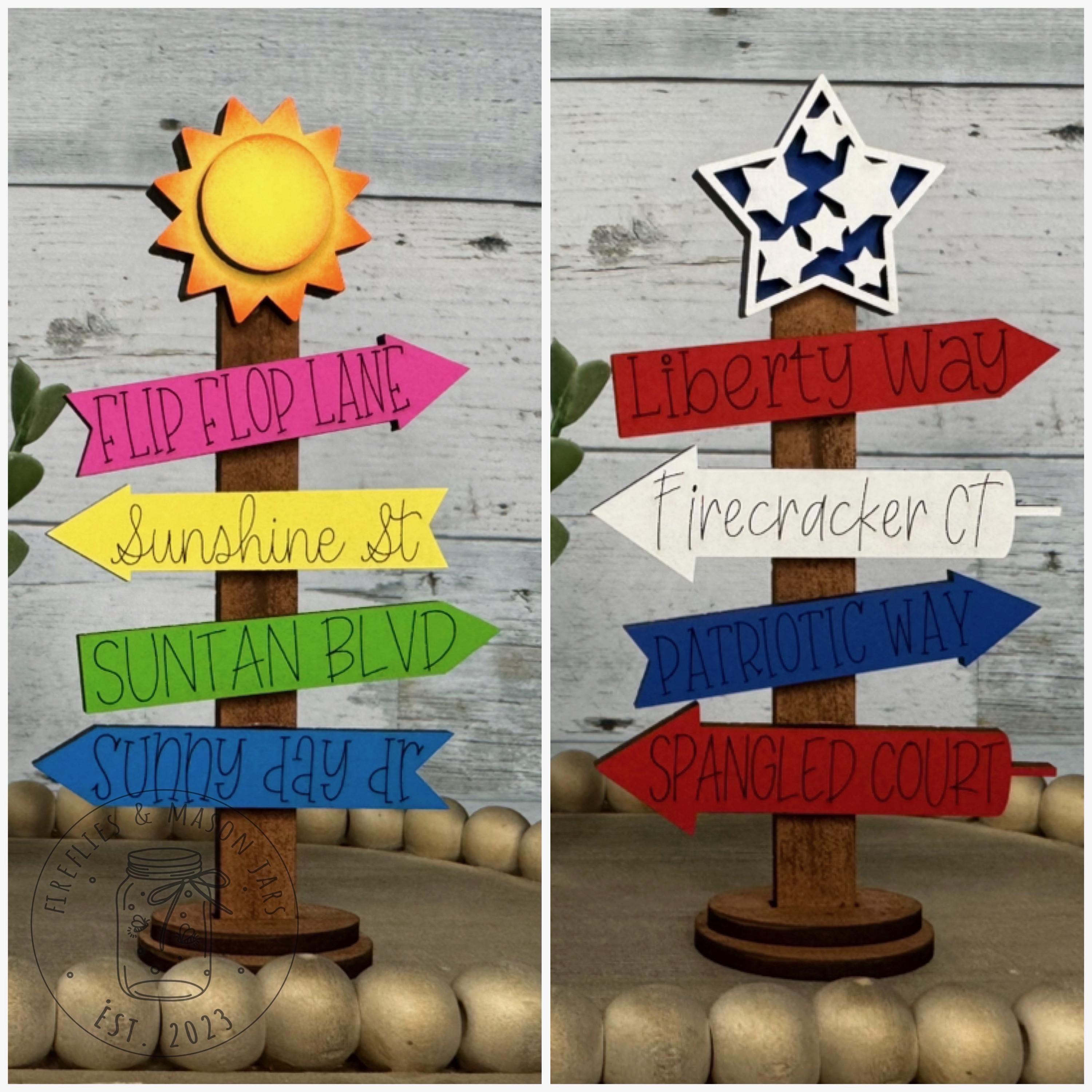 Tiny Seasonal Directional Signs | Tiered Tray Fillers, Sold ...