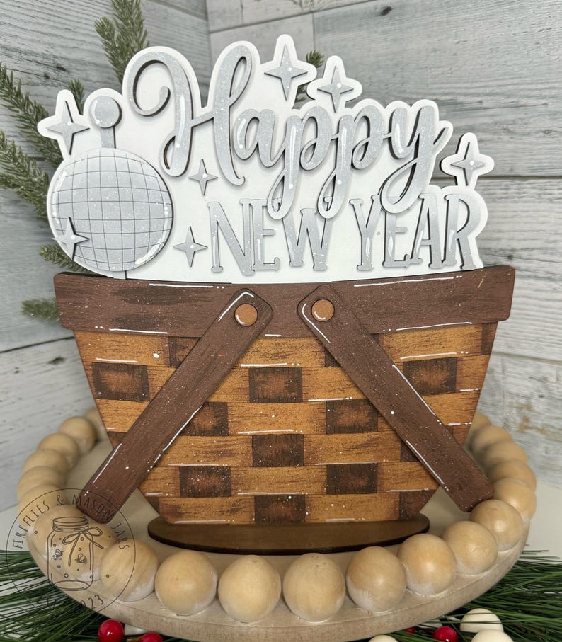 New Years Eve Addon for Large Flower Baskets and More. Interchangeable