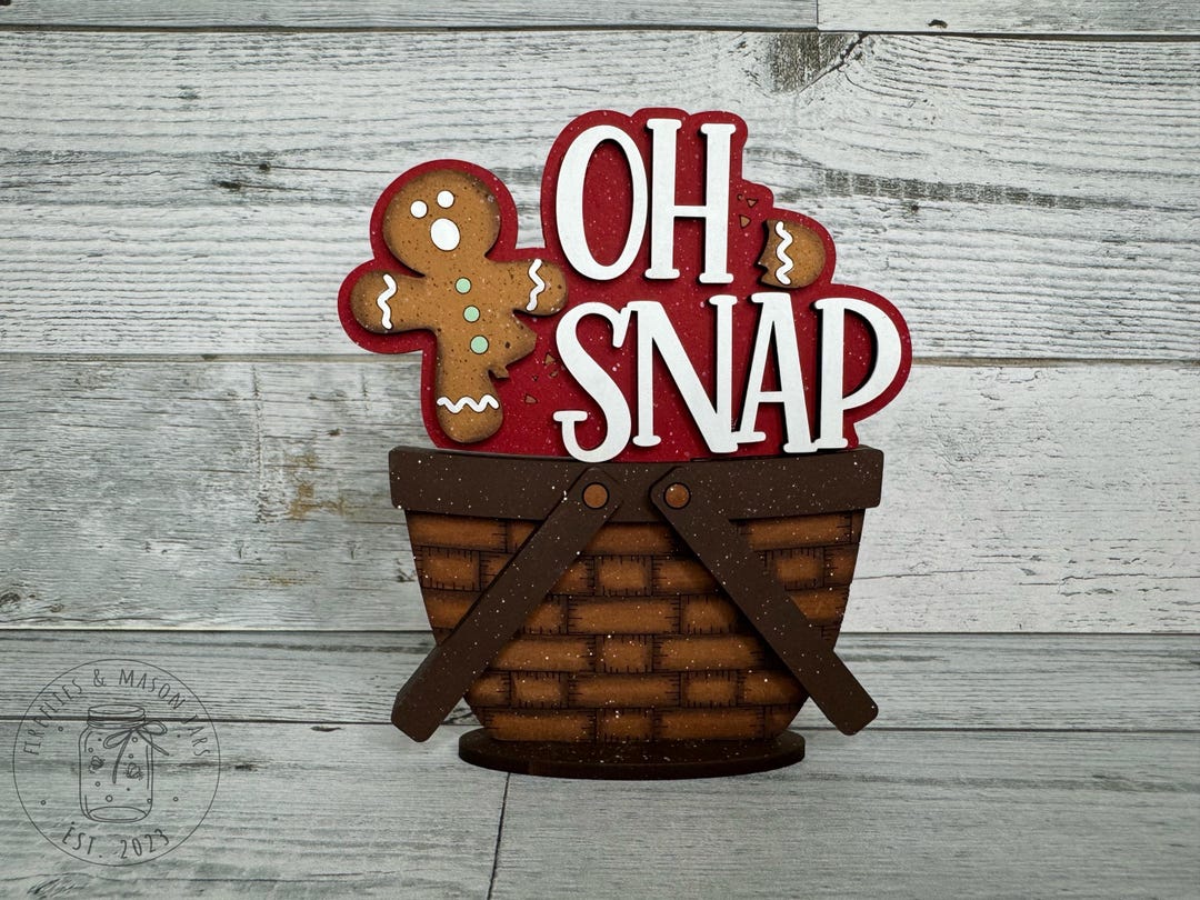 TINY GINGERBREAD Cookie Christmas Insert, Interchangeable: Flower ...