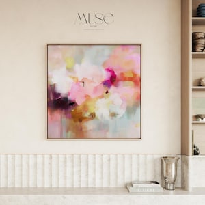 Großes abstraktes Gemälde, große abstrakte Malerei, Boho Wohndekor, bunte Leinwand | Aurora Muse 290