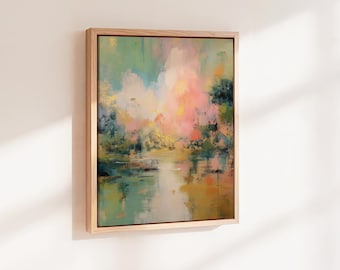 Wall art, abstract painting, large canvas art, giclee print, modern abstract art, art print, sage green abstract art | Aurora Muse 311