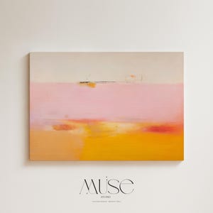 Large Abstract painting, colorful canvas, large abstract print, horizontal painting, pink canvas painting, large art print | Aurora Muse 068