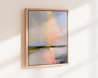 Gerahmte Küsten Wand Kunst · Abstrakte Pastell Landschaft · Muse Studio · Seaside Serene Nr. 1083