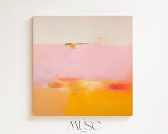 Mid Century Modern Art, Colorful Minimalist Wall Art,  Unique Abstract Art Prints, Large Canvas Wall Art, Aurora Muse 068