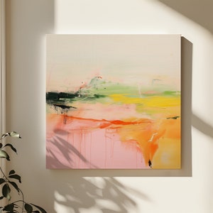 Großes abstraktes Gemälde, große abstrakte Malerei, Boho Wohndekor, bunte Leinwand | Aurora Muse 290
