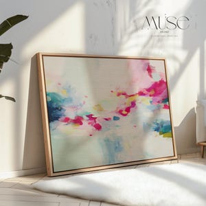 Wall art, abstract painting, large canvas art, giclee print, modern abstract art, art print, Pastel abstract art | Aurora Muse 317